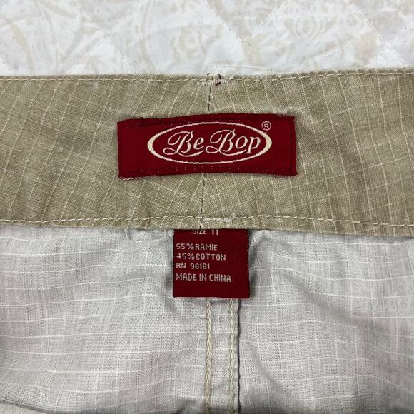 Be Bop Y2k Beige Cargo Mini Skirt - Picture 4 of 6